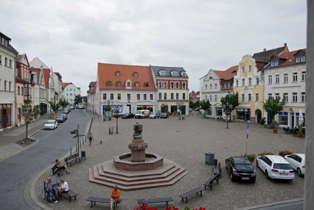 Blick aus dem Wurzener Rathaus